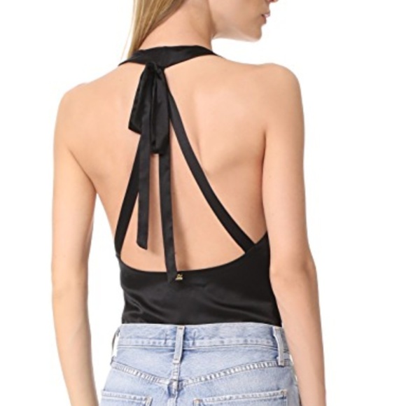 For Love & Lemons Aries Bodysuit in Black - Picture 1 of 4